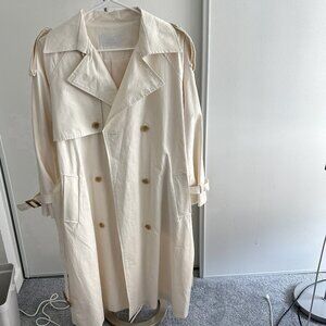 Wconcept Korean brand jacket- white trench coat